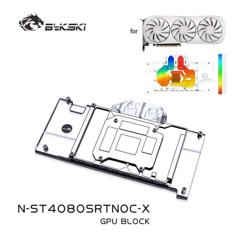 Rtx 4080 Water Cooling Block - Bykski N-ST4080SRTNOC-X Blocco GPU per ZOTAC